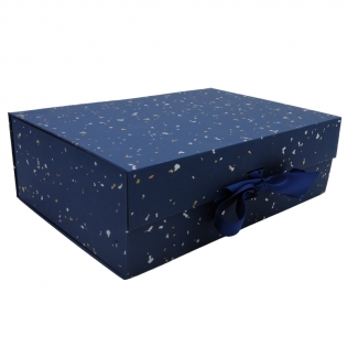 Mėlyna dovanų dėžutė su...