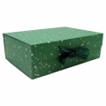 Žalia dovanų dėžutė su magnetu, 28x20x9 cm
