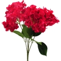 Dirbtinė rožinė hortenzijų puokštė, 45 cm
