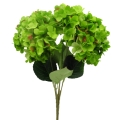 Dirbtinė žalia hortenzijų puokštė, 45 cm