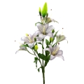 Dirbtinė pilkos spalvos lelijų puokštė, 64 cm