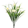 Dirbtinė baltų narcizų puokštė, 45 cm