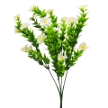 Dirbtinė baltos spalvos smulkių žiedų puokštė, 34 cm