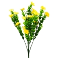 Dirbtinė geltonos spalvos smulkių žiedų puokštė, 34 cm