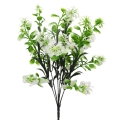Dirbtinė baltos spalvos gėlės puokštė, 50 cm