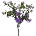 Dirbtinė violetinės spalvos gėlės puokštė, 50 cm