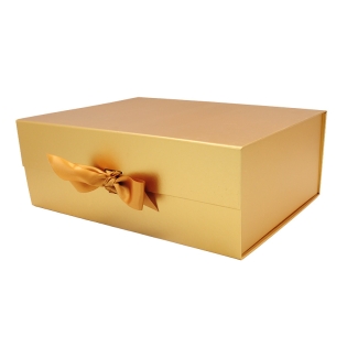 Auksinė dovanų dėžutė su...