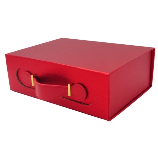 Raudona dovanų dėžutė su...