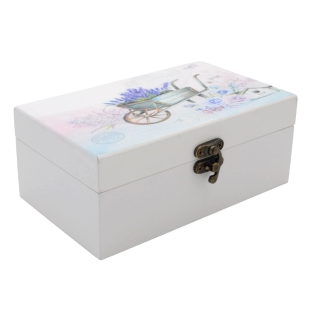 Medinė dėžutė su levandų...