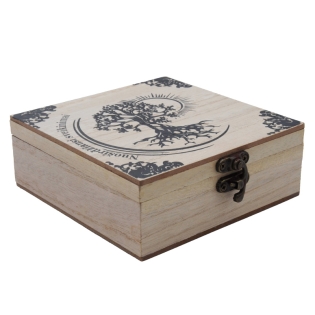 Medinė dėžutė, 4,5x12x12 cm